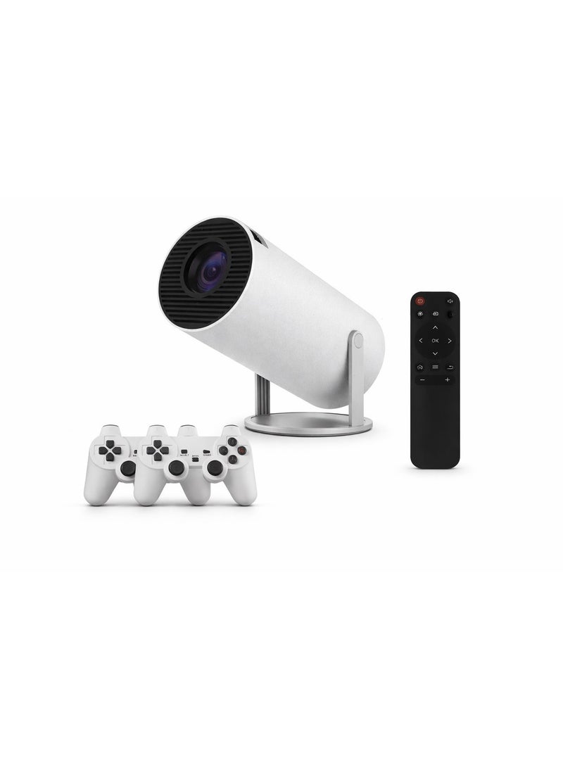 بروجكتور ألعاب لاسلكي 2.4G نظام 2 في 1 مع يدين تحكم – يدعم 4K Ultra HD، واي فاي 6، HDMI، عرض ثلاثي الأبعاد، ألعاب مدمجة، سينما منزلية - Image 2